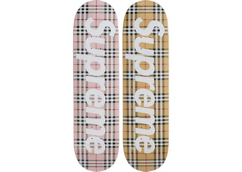 supreme burberry retails|supreme burberry skateboard.